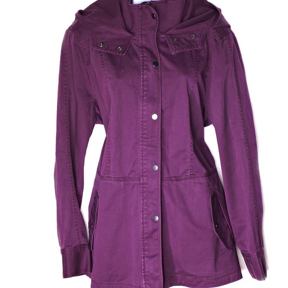 Nwt 18 Loft Purple Cargo Jacket 